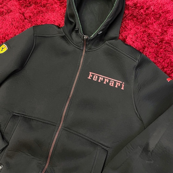 Puma Ferrari Italy Full Zip Hooded Sweater Racing Auto F1 Medium - Picture 3 of 6